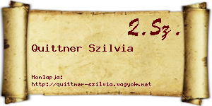 Quittner Szilvia névjegykártya